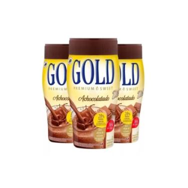 Imagem de Kit 3 Achocolatado Em Pó Diet Gold 200g