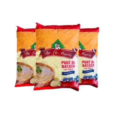 Imagem de Purê De Batata Em Flocos 1kg - Caixa C/3 Pacotes