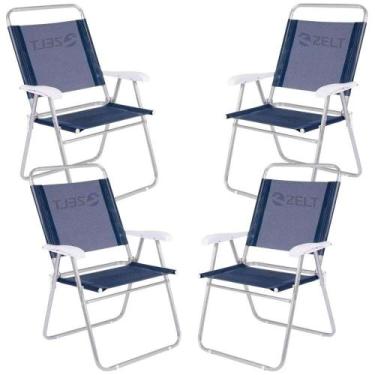 Imagem de Cadeira de Praia e Piscina em Alumínio Master Plus 120 Kg 4 Uni ZELT