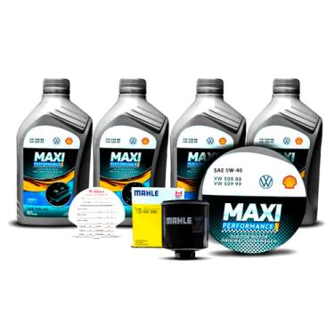 Imagem de Kit Troca de Oleo Shell 5W-40 + Filtro para Gol Saveiro Voyage Polo Golf Fox Crossfox Spacefox 1.0 1.6
