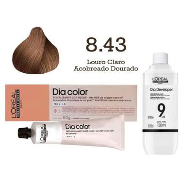 Imagem de Tonalizante Dia Color 8.43 Louro Claro Acobreado Dourado + Emulsão Rev