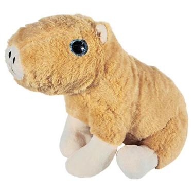 Imagem de Capivara De Pelúcia Sentada Olho Com Brilho 23cms - Tuka Toy