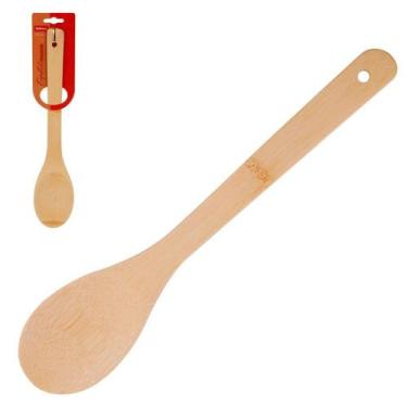 Imagem de Colher de Bambu Grande 30 cm Cozinha Concha Utensílio Multiuso 30 cm -
