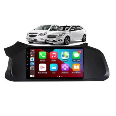 Imagem de Kit Multimidia Onix Prisma LS JOY 2012 / 2019 Carplay AndroidAuto 9 Pol BT USB FM - Roadstar 908BR