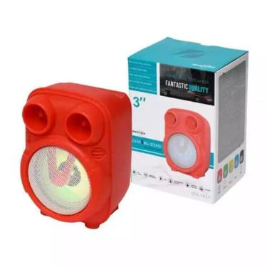 Imagem de Caixa Som Speaker Bluetooth sem Fio Vermelha - Rignel