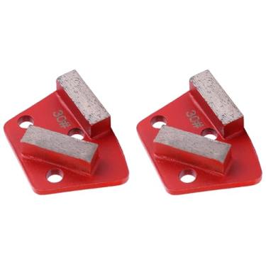 Imagem de 2pcs Trapézios Diamond Brinding Pad Disc #30 Raspador de Títulos de Metal Com Segmento Agressivo para o Piso de Piso de Moedor Tinta de Cimento de Concreto