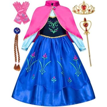 Imagem de Avady Vestido de princesa para meninas, fantasias de princesa, cosplay, festa de aniversário, Halloween, roupas de Natal, Roxo 02, 2-3 Anos