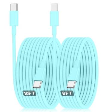 Imagem de Hzevn Cabo USB C para USB C genuíno de 60 W para Apple MacBook Pro/Air Charger, pacote com 2 6 m + 3 m 20 v 3a Supper Fast USB c cabo de carregamento para iPhone 16/15 Pro Max iPad Pro 12.9 27.9 cm