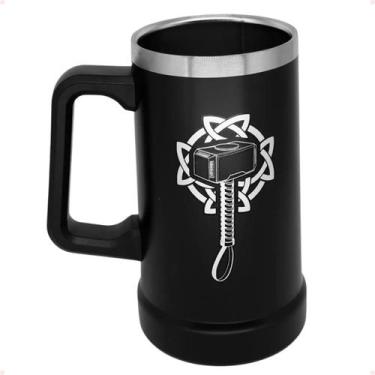 Imagem de Caneca Térmica Preta do Thor de 730ml Oficial Marvel - Zona Criativa