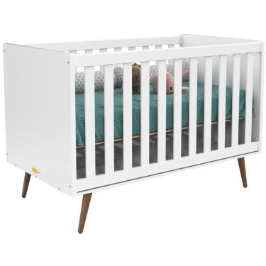 Imagem de Berço Matic Retrô Branco Acetinado Ecowood Padrão Americano