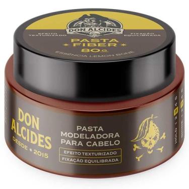 Imagem de Pasta Fiber Lemon Bone Pomada Para Cabelo Média Fixação 80g Don Alcide