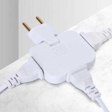Imagem de KIT 3 Adaptador Articulável Tomada 3 Saídas Benjamin T para tomada de 10A até 250V Potência Máxima 2500W | Acabamento Branco ou Preto