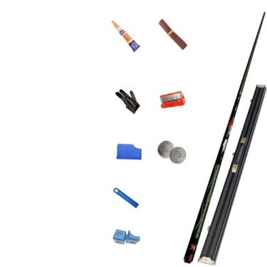 Imagem de Taco de Sinuca Profissional 1/2 Estrutura Taco de Bilhar de Bordo Canadense 147cm (58in) - Cabeça de Haste Não Intercambiável 10mm/11.5mm/13mm (C Tacos de bilhar e acessórios+ barril box B, 10mm)