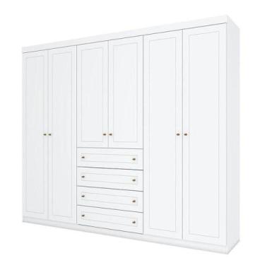 Imagem de Guarda Roupa Casal Nova York 6 Portas Branco Hp - Henn - MÓVEIS HENN