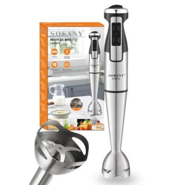Imagem de Processador Mixer de Mão 1000W Vertical Turbo Whey Bebidas Sopas 110/220V (Prata 110V)