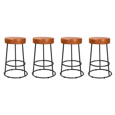 Imagem de Kit 4 Banquetas Roma 70cm Couríssimo - Salaone