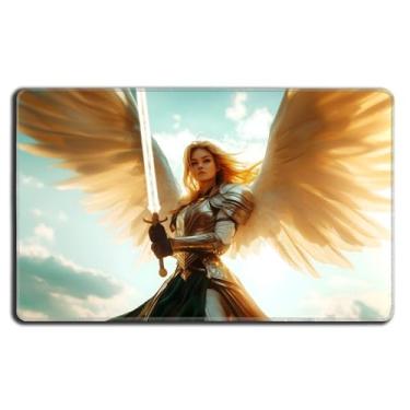 Imagem de Digital Sorcery Studio Angel Commander Playmat – 24x14 Premium MTG Play Mat with Stitched Edges – Compatible with Magic The Gathering, TCGs, and Commander – Perfect for Sigarda Decks