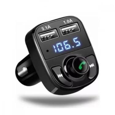 Imagem de Transmissor FM Bluetooth 5.0 Automotivo, Carregador USB Duplo 3.1A, MP3 Player com Display LED