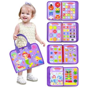 Imagem de Brinquedo Montessori infantil Busy Board Walenty de 1 a 4 anos roxo