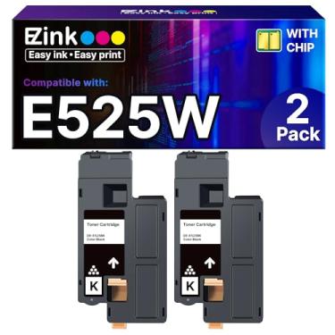 Imagem de E-Z Ink (TM) Cartucho de toner de substituição compatível para Dell E525W E525 525w para usar com impressora colorida sem fio E525w para 593-BBJX (preto, pacote com 2)