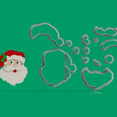 Imagem de Cortador Papai Noel Modular Mod 1 Tamanho 6Cm