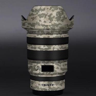 Imagem de Adesivo de câmera antiarranhões com tampa de lente para Nikon z 24-70 mm F2.8S Película protetora decalque protetor corporal 24-70 2,8 (contorno preto brilhante)