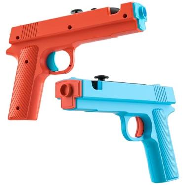 Imagem de GLDRAM Switch 2 Shooting Game Grip Controller, Replacement Joycon Hand Grips Accessories Compatible with Nintendo Switch 2 Shooter Huntering Games, 2 Pack - Blue & Orange