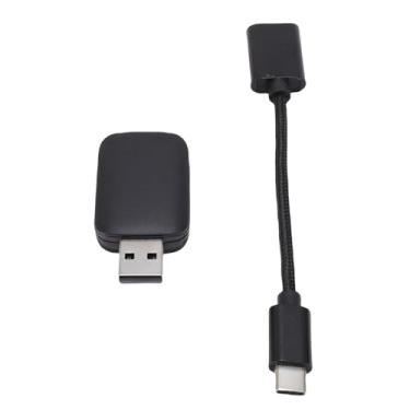 Imagem de 2 Em 1 Mini Adaptador de Sem Fio, Conexão Rápida, Com Cabo USB para Tipo C, Com Fio para o Adaptador de Jogo de Carro Sem Fio Convertido
