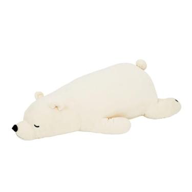 Imagem de LIV HEART Travesseiro corporal premium animais Nemunemu urso polar da sorte tamanho L (comprimento total aprox. 76 cm) travesseiro de animal de pelúcia mastigável fofo presente 28977-11