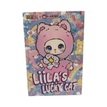 Imagem de Lila Lucky Cat Brinquedo De Pelúcia Caixa Cega Trendy Cute Silly Desk 