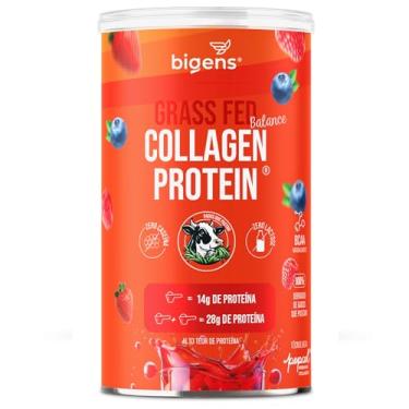 Imagem de Bigens Grass Fed Balance Collagen Protein, Gado de Pasto, Colágeno Zero Lactose e Caseína (Unidade, Frutas vermelhas)
