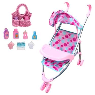 Imagem de Genérico, Carrinho Boneca Passeio Bebê Reborn e Bolsinha Maternidade