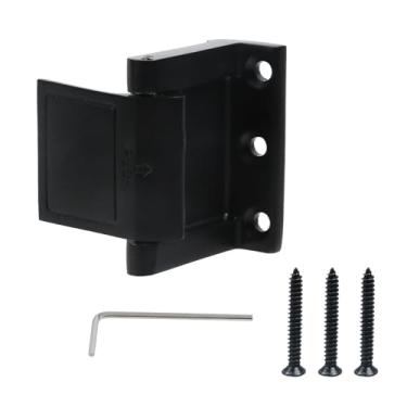 Imagem de UTALIND Trava de reforço de porta com design de trava flip, segurança para salas reforçadas fechaduras de segurança dentro de casas, apartamentos, hotéis (preto)