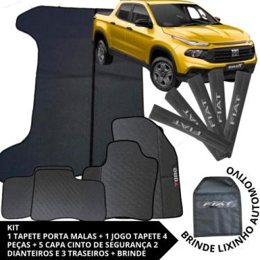 Imagem de Kit Acessórios Toro 2016 a 2022 Tapete Emborrachado + Tapete Caçamba +