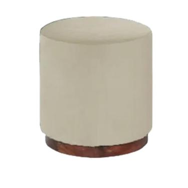 Imagem de Puff Decorativo Redondo Itália Linho Francês