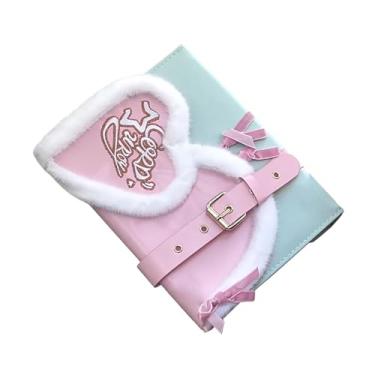 Imagem de Bothyi Lindo fichário de pelúcia para cartões de fotos, faça você mesmo, portátil, macio, tamanho, multiuso, mini álbum de fotos, porta-cartões para, Livro de Cartas 20 Páginas