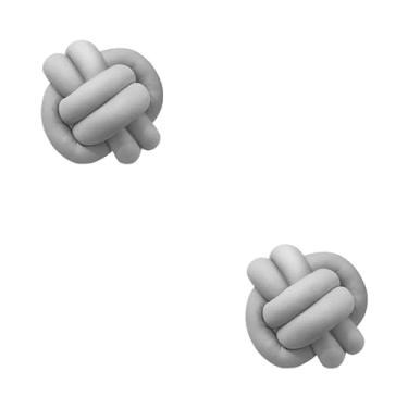 Imagem de Almofadas De Nó 28cm x 28cm Lindas Decorativas Sala Sofá Cama Cores (CINZA)