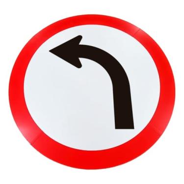 Imagem de Placa de Sinalização, Condomínio, Vire à Esquerda, 50cm, em ACM 3mm (alumínio composto)