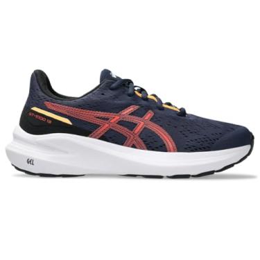 Imagem de ASICS Tênis de corrida infantil GT-1000 13 Grade escolar, Midnight/Flash Red, 17