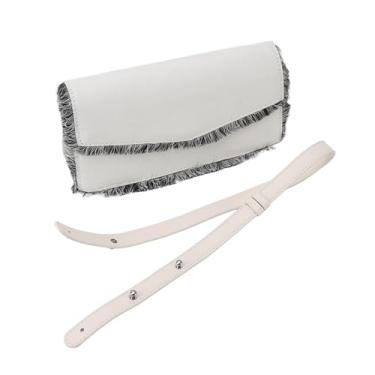 Imagem de Bolsa de saco de axila simples elegante bolsa de ombro de ombro amplo bolsa de margens para passeios diários (Bege)