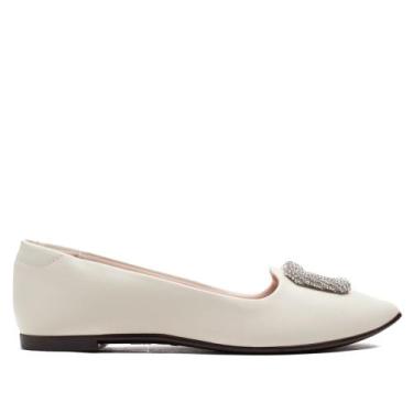 Imagem de Sapatilha Feminina Moleca Napa Branco Off, Off white, 36