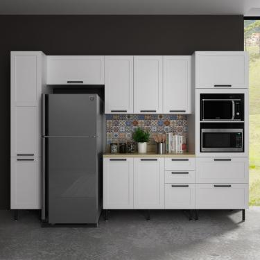 Imagem de Cozinha Completa Modulada 100% MDF Branco 6 Peças CZ3300