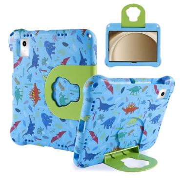 Imagem de Compatível com Samsung Galaxy Tab A9 Plus A9+ 27.9 cm X210 2023 capa para tablet infantil dinossauro leve EVA azul à prova de crianças com alça de suporte, à prova de choque, capa durável para meninos