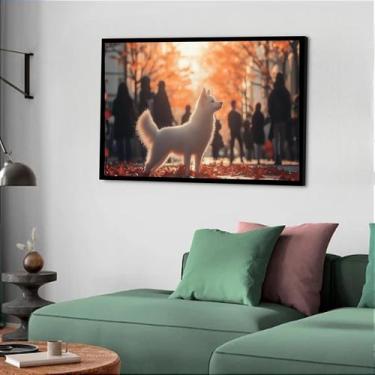 Imagem de Quadro Decorativo Cachorro Cidade - 50x70cm - Quadros On-line, Moldura