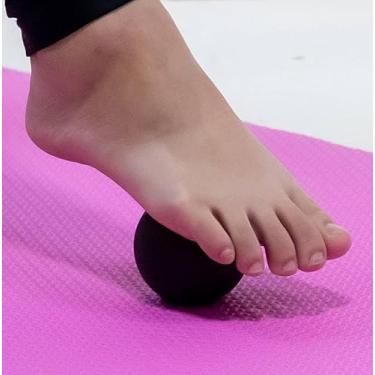Imagem de Bola de Lacrosse Pilates Liberação Massagem Fisioterapia 6cm Preta Liftness Dafoca Sports