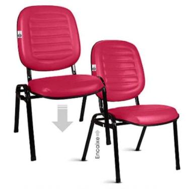 Imagem de 02 Cadeiras Empilhável Para Igrejas Evangélicas Linha Holy Rosa - DESI