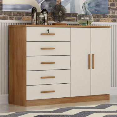 Imagem de Cômoda Com Sapateira Space 5 Gavetas - Novo Horizonte
