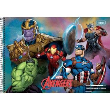 Imagem de Caderno Cartografia 80Folhas Avengers Assemble Capa2-Tilibra