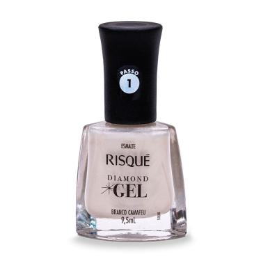 Imagem de Esmalte Risqué Diamond Gel Cor Branco Camafeu 9,5ml