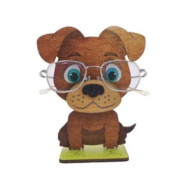 Imagem de BOLLEY JOSS Suporte de madeira para óculos de sol de animais fofos de madeira para exibição de óculos de sol de mesa para decoração de casa